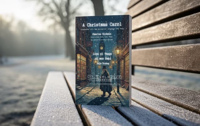 A Christmas Carol in Toki Pona book cover