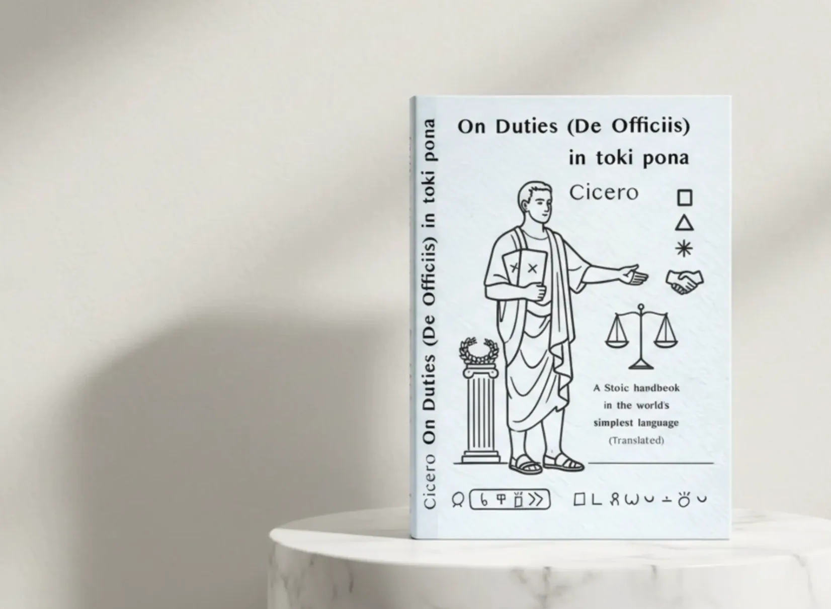 Cicero On Duties in toki pona book cover