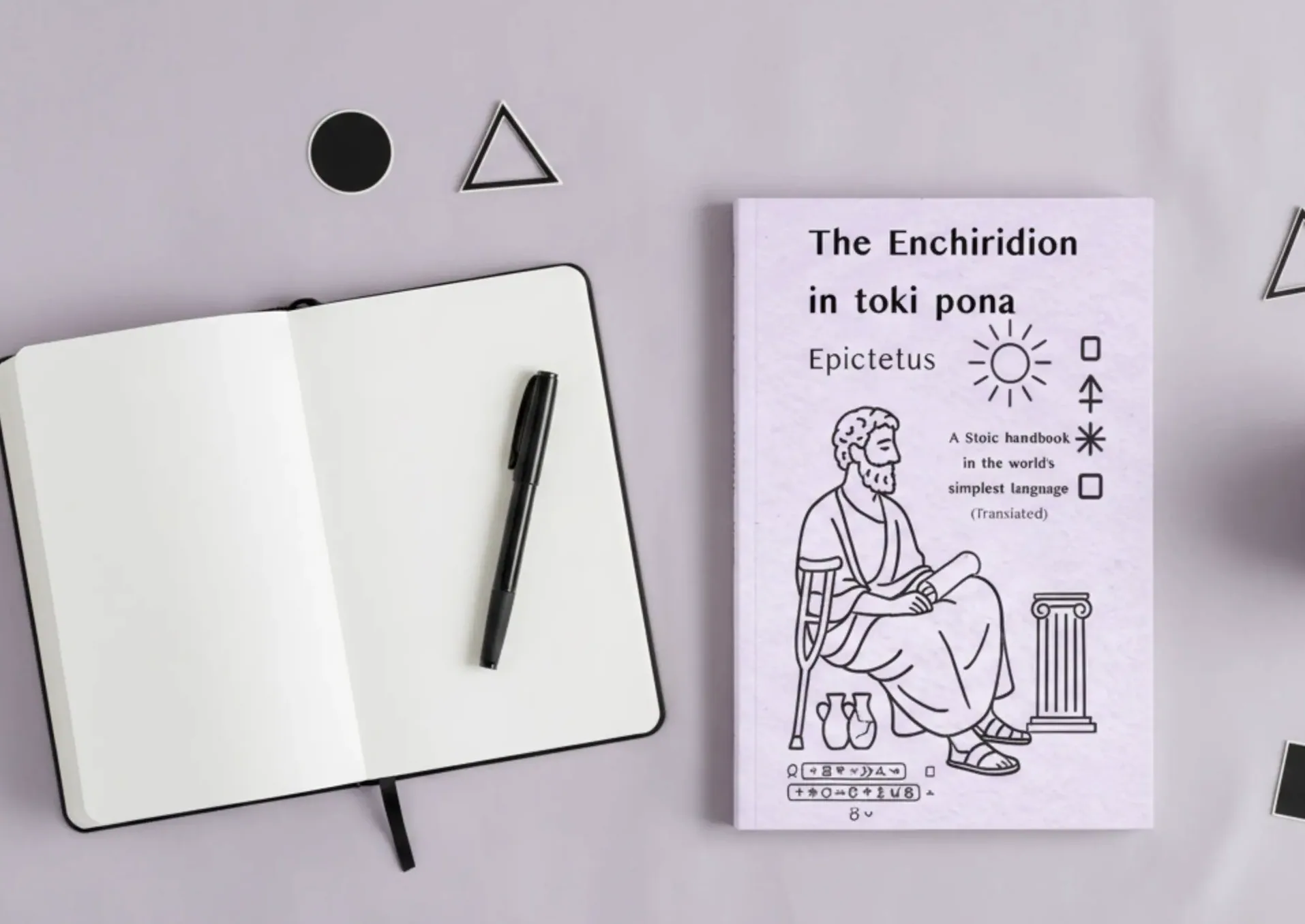 Epictetus Enchiridion in toki pona book cover