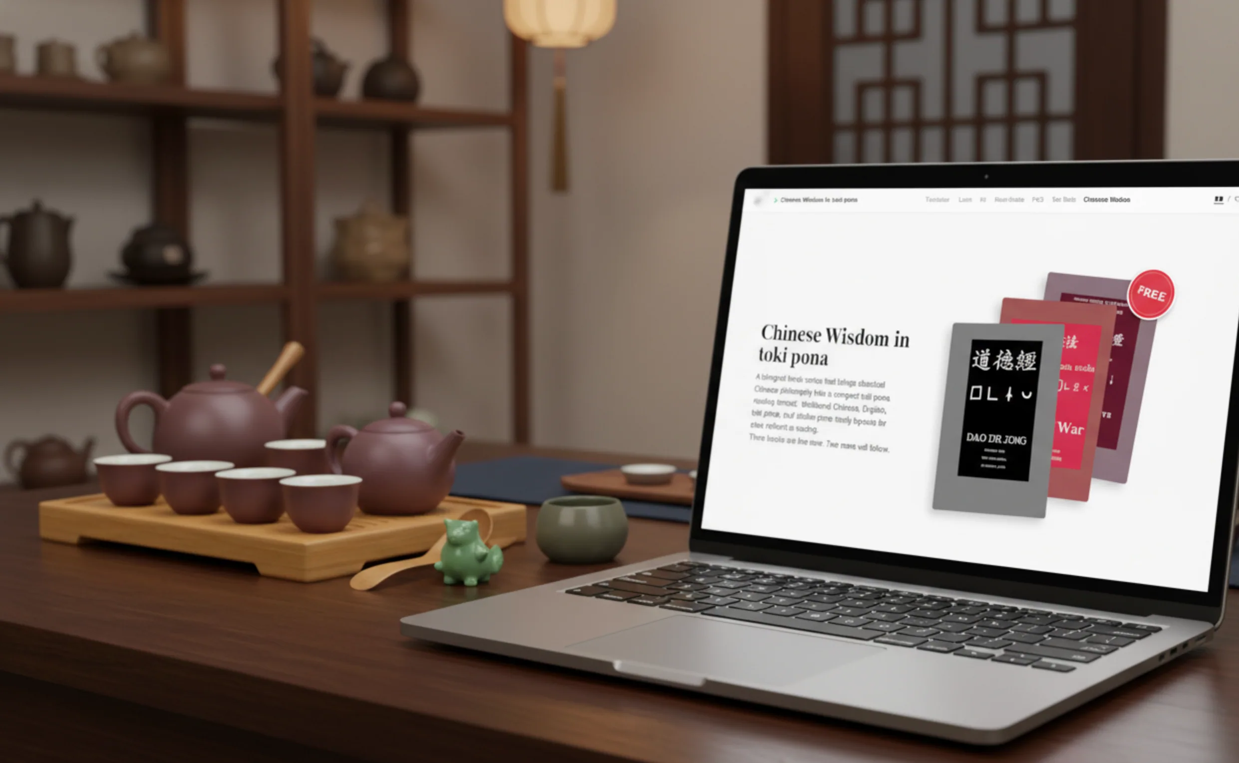 Chinese Wisdom in toki pona publishing line visual